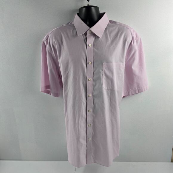 Charles Tyrwhitt short sleeve button down shirt 19/48 3XL pink 5205 - Picture 1 of 8
